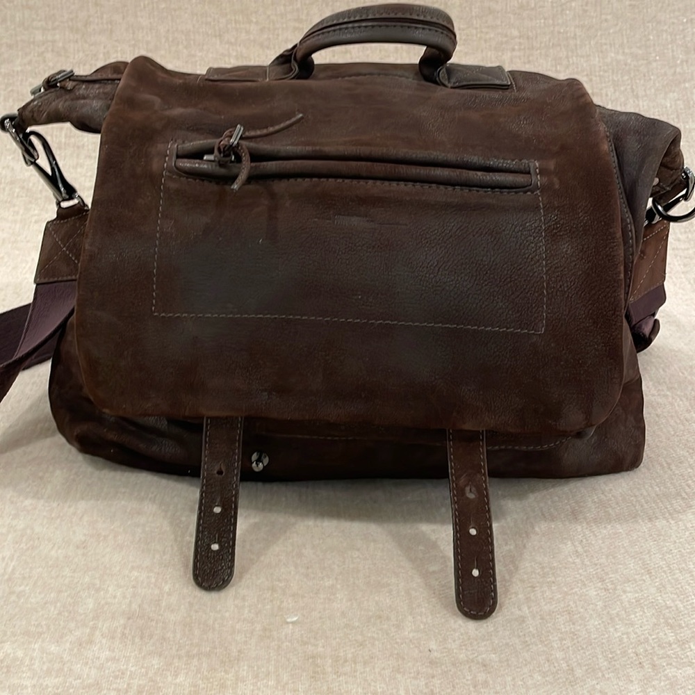 Jerome Dreyfuss Thomas messenger bag in dark brown lambskin. Minimal wear.